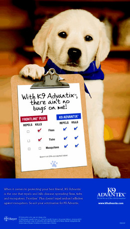 "There Ain't No Bugs on Me" Advantix - Bayer Healthcare Animal Health