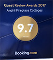 Guest Review Awards 2017 - Andril Fireplace Cottages 9.7 - Booking.com